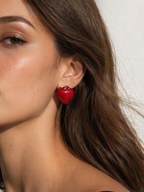 Strawberry Statement Earrings - Women Jewelry